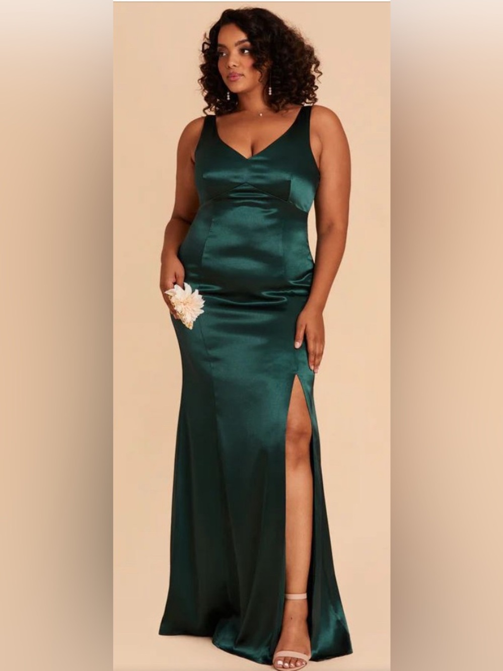 NWT Birdy Grey -Gloria Shiny Satin
Dress - Emerald Size XL